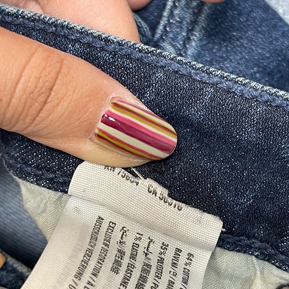 Abercrombie & Fitch Ankle Jeans Womens 4/27 Blue Denim Cotton High Rise Raw Hem - Picture 15 of 15